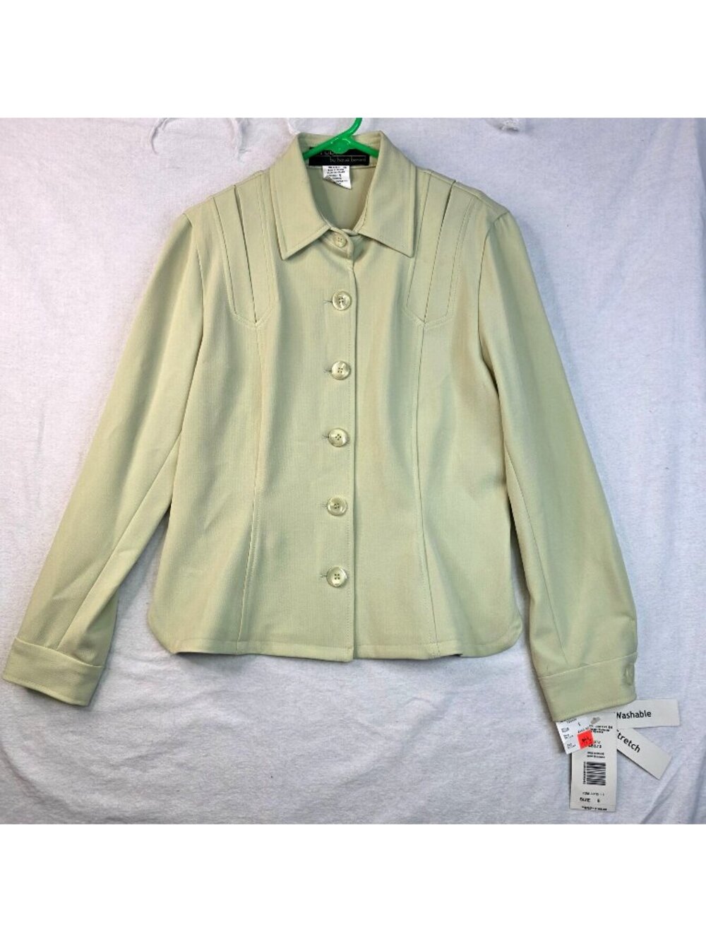 Vintage Studio By Harvé Benard Button-Up Jacket Size 6 Mint Casual Layers Preppy